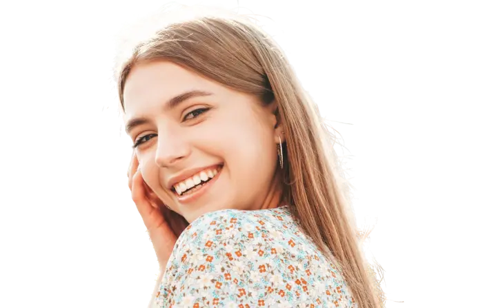 Smiling customer